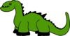 Simple Green Dinosaur Art Clip Art